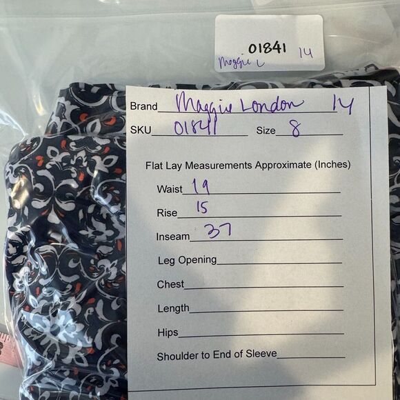 Maggie London Womens Dress Size 8‎ Shift Print Business Work Wear Lined - Picture 7 of 7